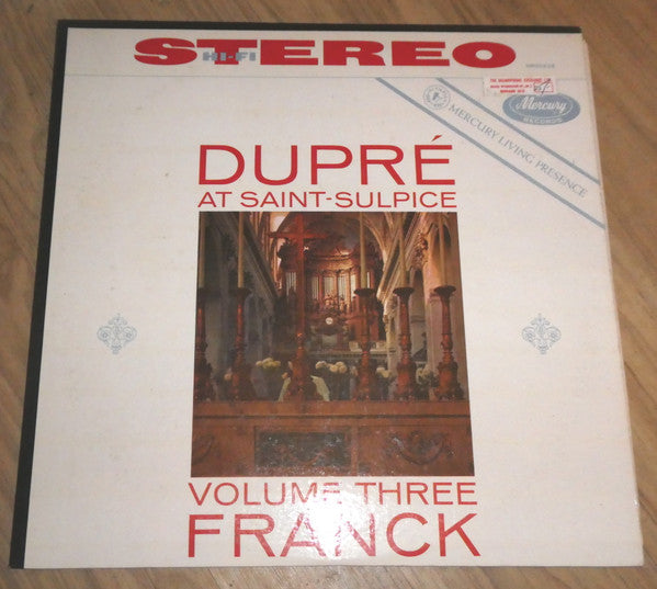 César Franck, Marcel Dupré ~ Dupré At Saint-Sulpice Volume Three (Vinyl) - Djungel & Jazz