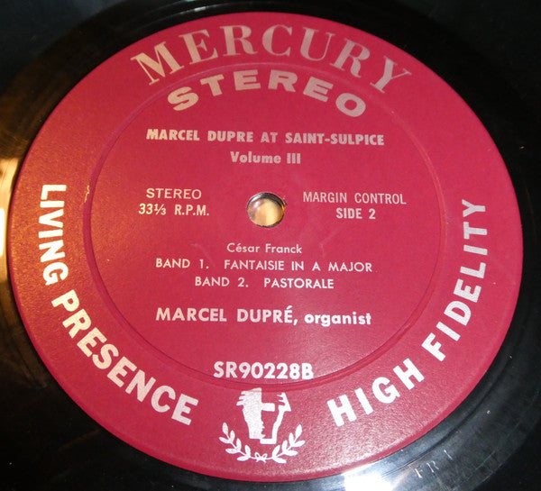César Franck, Marcel Dupré ~ Dupré At Saint-Sulpice Volume Three (Vinyl) - Djungel & Jazz