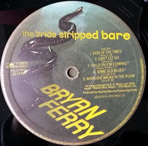 Bryan Ferry ~ The Bride Stripped Bare (Vinyl) - Djungel & Jazz