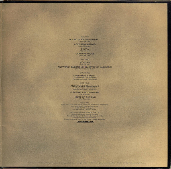Focus  ~ Focus 3 (Vinyl) - Djungel & Jazz