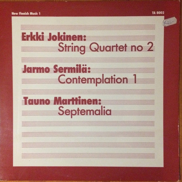 Erkki Jokinen, Jarmo Sermilä, Tauno Marttinen ~ New Finnish Music 1 (Vinyl) - Djungel & Jazz