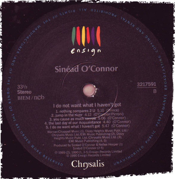 Sinéad O'Connor ~ I Do Not Want What I Haven't Got (Vinyl) - Djungel & Jazz