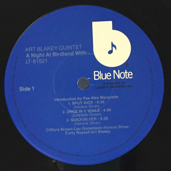 Art Blakey Quintet : A Night At Birdland Volume 1 (LP, Comp, RE)