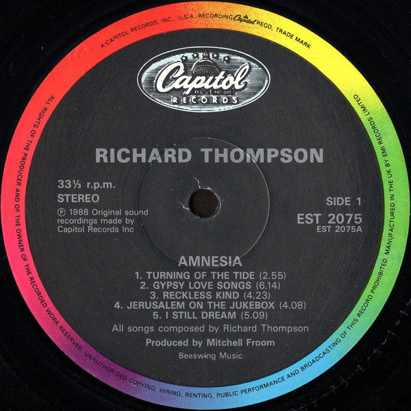 Richard Thompson ~ Amnesia (Vinyl) - Djungel & Jazz