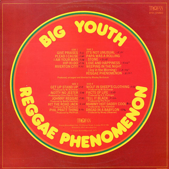 Big Youth : Reggae Phenomenon (2xLP)
