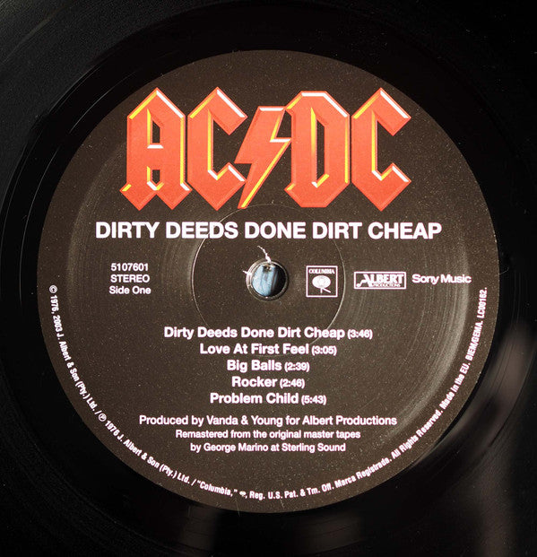AC/DC ~ Dirty Deeds Done Dirt Cheap (Vinyl) - Djungel & Jazz