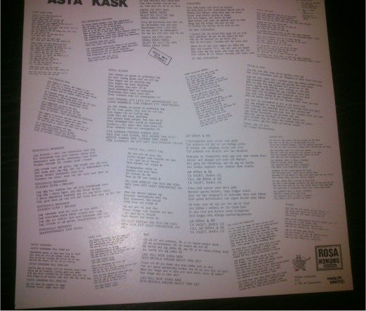 Asta Kask ~ Aldrig En LP (Vinyl) - Djungel & Jazz