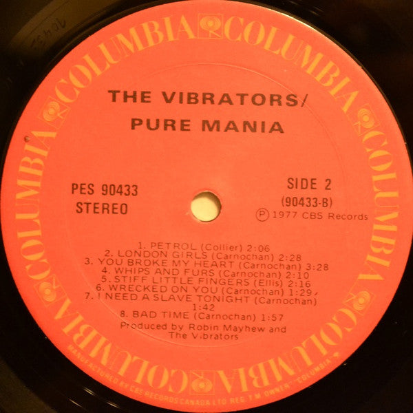 The Vibrators : Pure Mania (LP, Album)