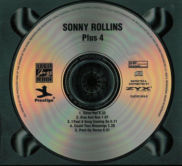 Sonny Rollins ~ Plus 4 (Vinyl) - Djungel & Jazz