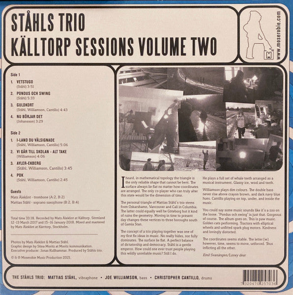 Ståhls Trio ~ Källtorp Sessions Volume Two (Vinyl) - Djungel & Jazz