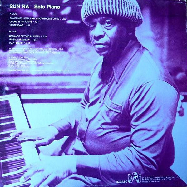 Sun Ra ~ Solo Piano - Volume 1 (Vinyl) - Djungel & Jazz