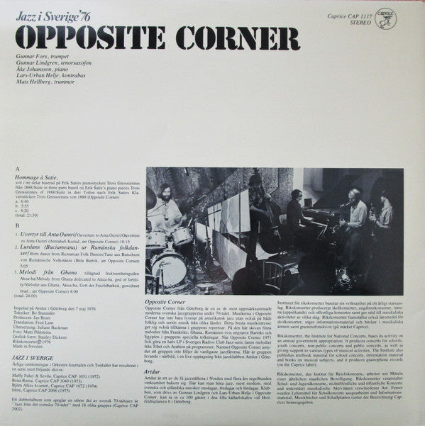 Opposite Corner ~ Opposite Corner (Vinyl) - Djungel & Jazz