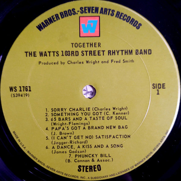 Charles Wright & The Watts 103rd St Rhythm Band ~ Together (Vinyl) - Djungel & Jazz
