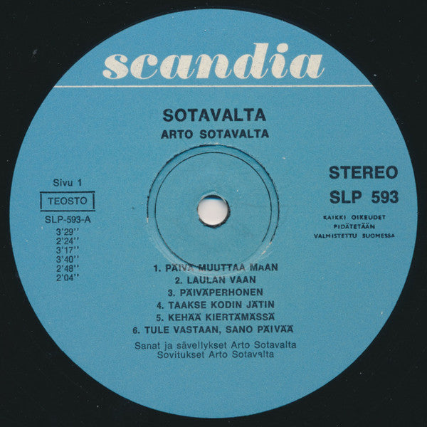 Arto Sotavalta ~ Sotavalta (Vinyl) - Djungel & Jazz