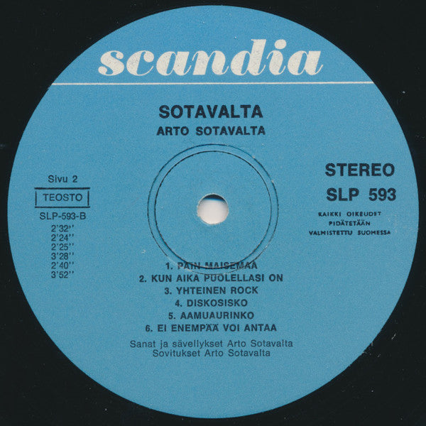 Arto Sotavalta ~ Sotavalta (Vinyl) - Djungel & Jazz