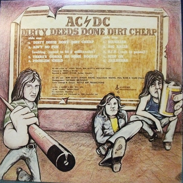 AC/DC : Dirty Deeds Done Dirt Cheap (LP, Album, RE, RP)