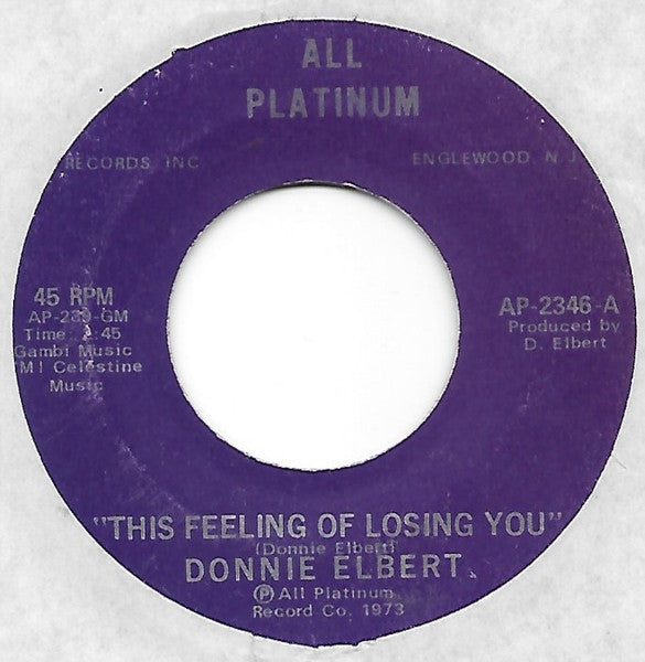 Donnie Elbert ~ This Feeling Of Losing You (Vinyl) - Djungel & Jazz