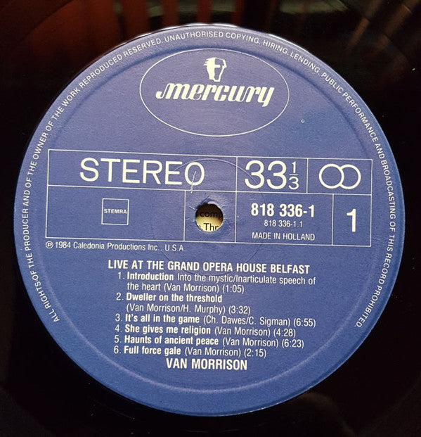 Van Morrison ~ Live At The Grand Opera House Belfast (Vinyl) - Djungel & Jazz