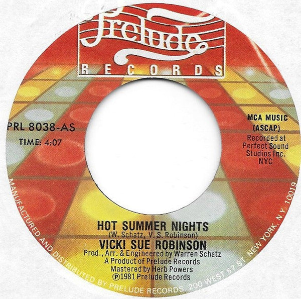 Vicki Sue Robinson ~ Hot Summer Nights (Vinyl) - Djungel & Jazz