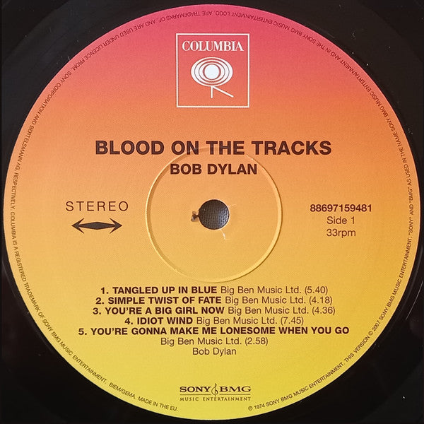 Bob Dylan ~ Blood On The Tracks (Vinyl) - Djungel & Jazz