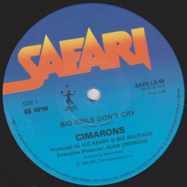 Cimarons* : Big Girls Don't Cry (12")