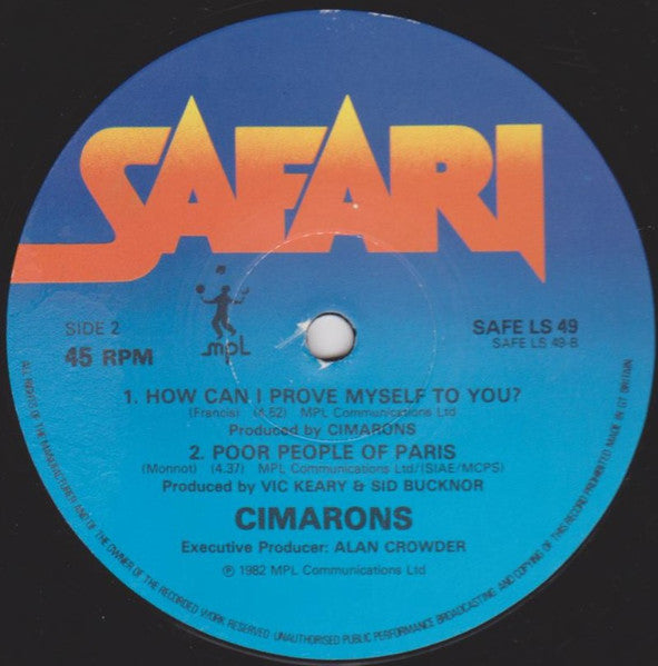 Cimarons* : Big Girls Don't Cry (12")