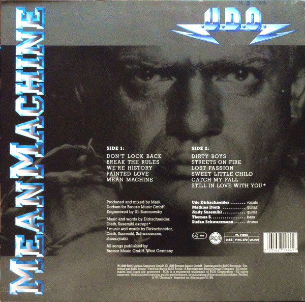 U.D.O.  ~ Mean Machine (Vinyl) - Djungel & Jazz