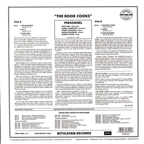 Booker Ervin ~ The Book Cooks (Vinyl) - Djungel & Jazz