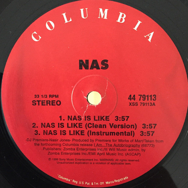 Nas ~ Nas Is Like / Dr. Knockboots (Vinyl) - Djungel & Jazz