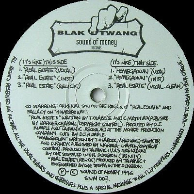 Blak Twang ~ Real Estate (Vinyl) - Djungel & Jazz