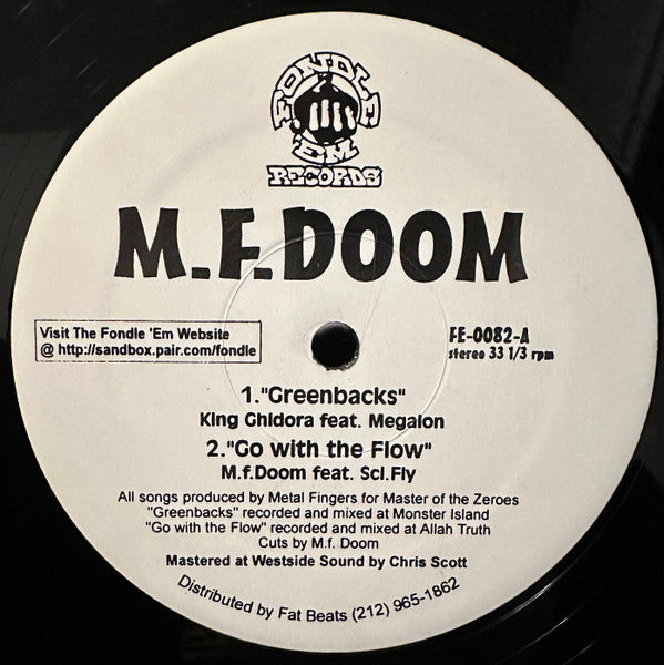 MF Doom ~ Greenbacks / Go With The Flow (Vinyl) - Djungel & Jazz