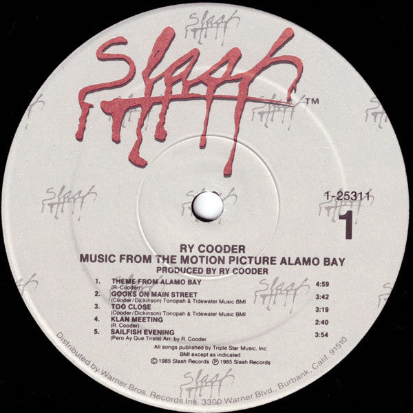 Ry Cooder ~ Music From The Motion Picture "Alamo Bay" (Vinyl) - Djungel & Jazz
