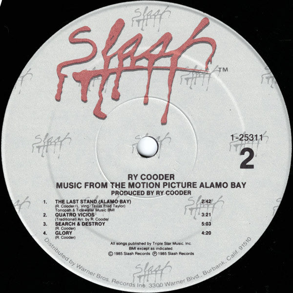Ry Cooder ~ Music From The Motion Picture "Alamo Bay" (Vinyl) - Djungel & Jazz