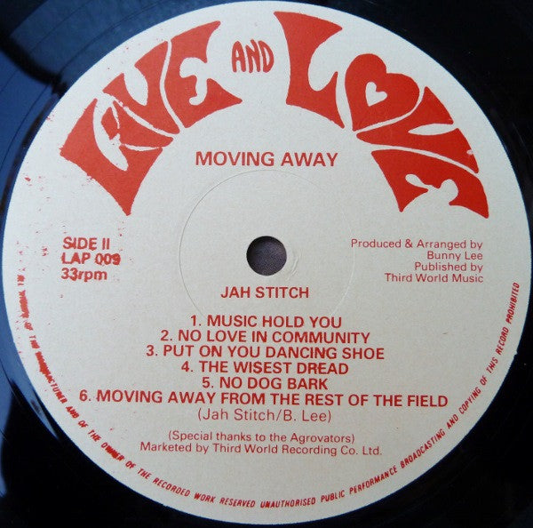 Jah Stitch : Moving Away (LP, Album)