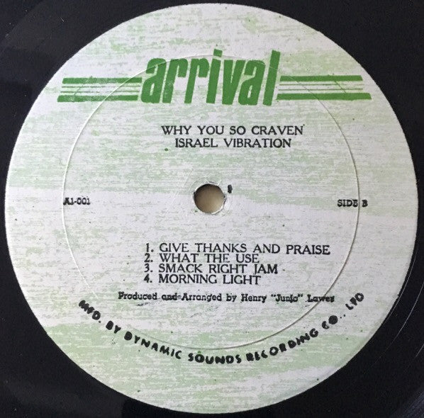 Israel Vibration : Why You So Craven (LP)