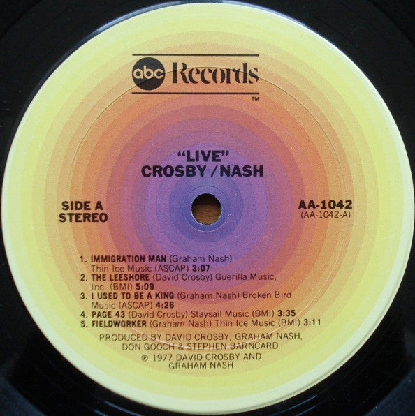 Crosby-Nash ~ Live (Vinyl) - Djungel & Jazz