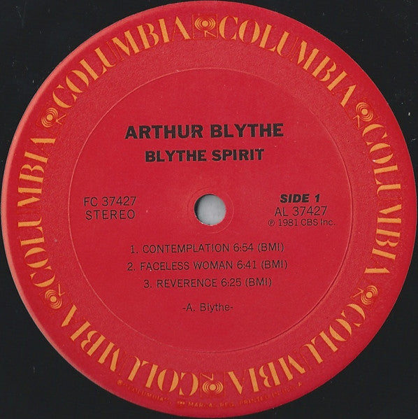 Arthur Blythe : Blythe Spirit (LP, Album, Ter)