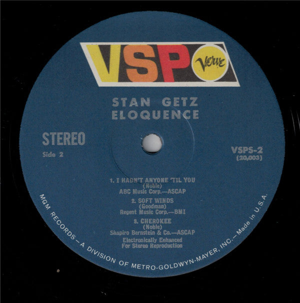 Stan Getz ~ Eloquence (Vinyl) - Djungel & Jazz