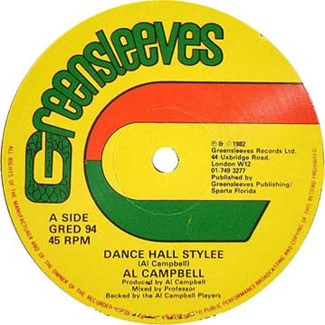 Al Campbell : Dance Hall Stylee / Fight I Down (12")