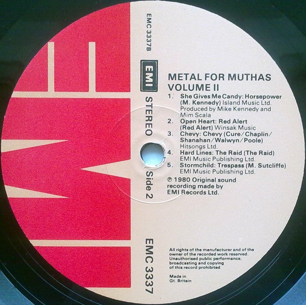 Various ~ Metal For Muthas Volume II (Vinyl) - Djungel & Jazz