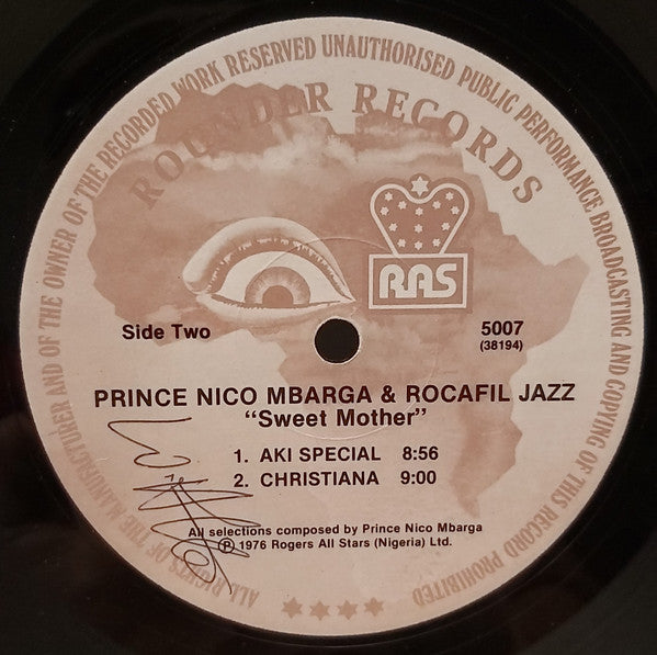Prince Nico Mbarga And Rocafil Jazz : Sweet Mother (LP, Album, RE)