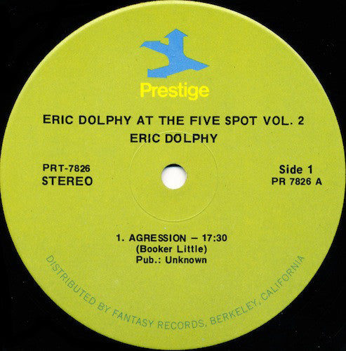 Eric Dolphy ~ At The Five Spot Volume 2 (Vinyl) - Djungel & Jazz