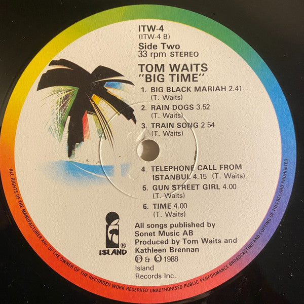 Tom Waits : Big Time (LP, Album)