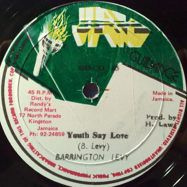 Barrington Levy ~ Youth Say Love / Twenty One Girls (Vinyl) - Djungel & Jazz
