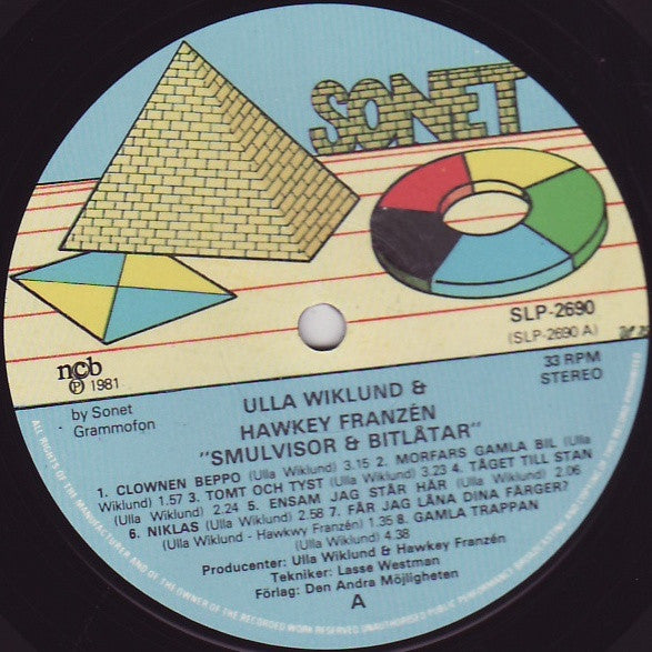 Ulla Wiklund & Hawkey Franzén ~ Smulvisor & Bitlåtar (Vinyl) - Djungel & Jazz