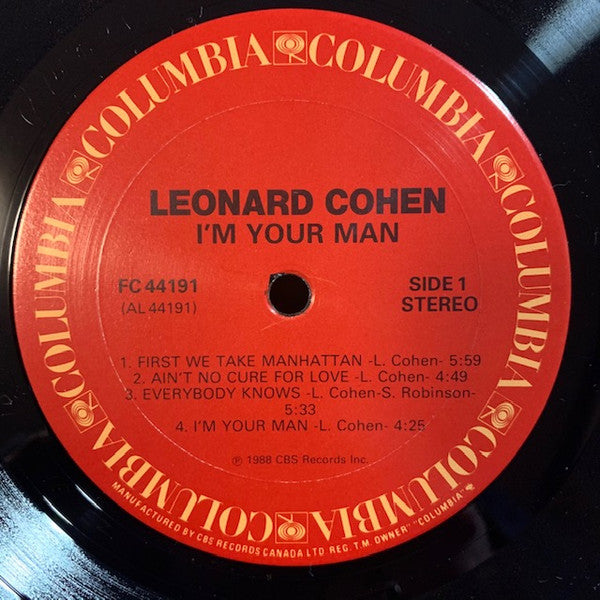 Leonard Cohen : I'm Your Man (LP, Album)
