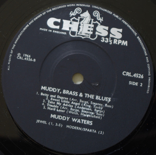 Muddy Waters ~ Muddy, Brass & The Blues (Vinyl) - Djungel & Jazz