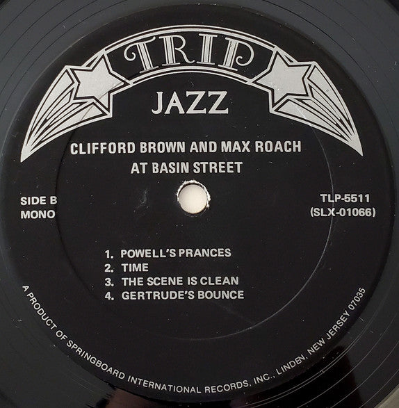 Clifford Brown And Max Roach : At Basin Street (LP, Album, Mono, RE)