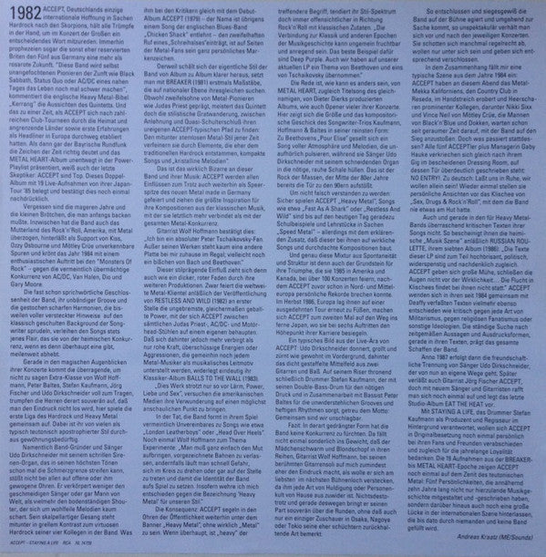 Accept : Staying A Life (2xLP, Album, Gat)