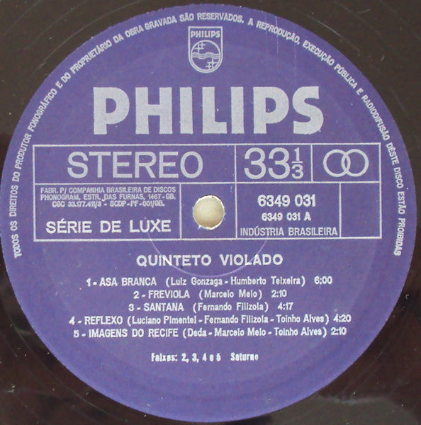 Quinteto Violado : Quinteto Violado (LP, Album)